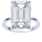 10.55ct Emerald Cut Lab Diamond Engagement Ring