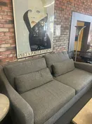 Crate & Barrel Verano Sofa Modern Grey Fabric Style