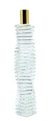 12" Clear And Gold Twisted Crystal Tabletop Taper Candlestick