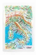 Italy Raised Relief Map, Souvenir size