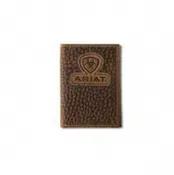 Ariat Trifold Wallet Inlay Patch Brown