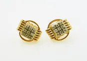 Earrings 14k Solid Gold Stud with Diamonds Small