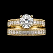 14K Yellow Gold Diamond Bridal Set