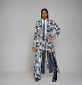 Digi Tech Trench Skirt Set