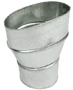 4″ Oval to 3″ Round Duct Adapter (WhisperValue DC Compatible)