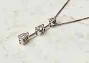 Three-Stone Pear-Cut Diamond Pendant — Wooldridge Jewelers