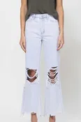 90's Vintage Super High Rise Crop Flare Jeans