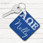 Alpha Omega Epsilon Square Key Chain