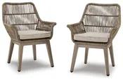 Beach Front - Arm Chair With Cushion (Set of 2) - Beige