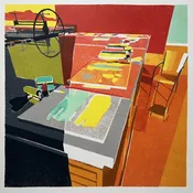 Diamond Head View. Study no. 29t1, Stephen Yuen — Honolulu Printmakers