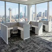 3-Person Office Cubicles In A Row | Triple Workstations