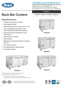 Atosa Back Bar Cooler's