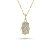 0.39 ct Diamond Hamsa Pendant