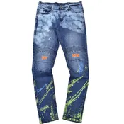 8IGTHT DSTRKT MOTO PAINT JEANS - DF0725