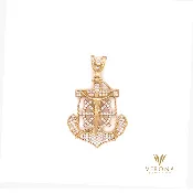 10Kt Gold Anchor Pendant