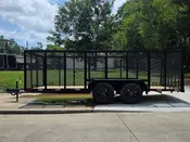 6.4x16 Straight Deck Utility Trailer with 4ft Mesh Side (2) 3,500lb Axles