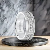.42 cwt Diamond Ring White Tungsten - M045FG