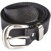Black Leather Money Belt