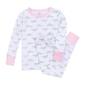 Alligator Pie Long Pajamas - Pink