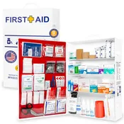 4 Shelf Metal Workplace First Aid Kit, Class B  No Medications