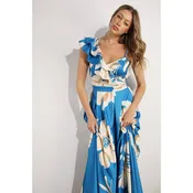 Blue Skies Ahead Floral Maxi Dress