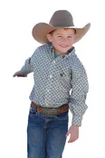 Boy’s Cinch Blue Print Shirt