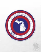Captain Michigan Hero Sticker