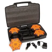 1168 Aervoe Four Pack Rechargeable Super Road Flares, Red LEDs