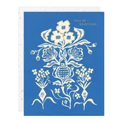 Blue Flower Bouquet - Thank You Card