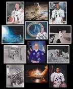 A Complete Set of 12 Apollo Moonwalker Signed Photographs
