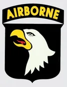 101st Airborne Combat Service Badge 2.75x3.75