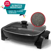 10.5 Qt Nonstick Electric Skillet with Glass Lid