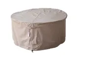 Outdoor Firepit Cover Round 44" x 24" Waterproof With Tightening Straps & Handles