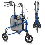 3 Wheel Rollator Secure Hand Brakes Convenient storage Vive Health