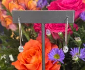 14K White Gold French Wire Oval Lab Grown Diamond Earrings – 2.06 Total Carats