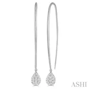 14K White Gold Earrings  Dangle
