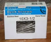 10 x 3 1/2 Servalite Stainless Steel Deck Screws: 1 LB