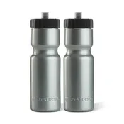 22oz Silver Sports Water Bottles – 2-Pack