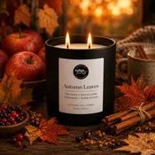 Autumn Leaves Fall Candle | 11 oz. Matte Black Jar