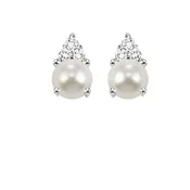 10K Birthstone Earrings – Pearl – June