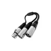 6in XLR Splitter - 1 F to 2 M