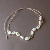 Boho Cowri Shells Adjustable Choker Necklace