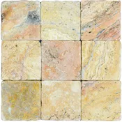 Antique Blend Classic Tumbled Travertine Mosaic Tiles