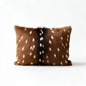 Axis Deer Hide Pillow – 12" × 16"