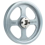 10.25" Double Groove A Section 4L Sheave with 1-1/4" (1.250") H-Style Split Taper Bushing - 2AK104H