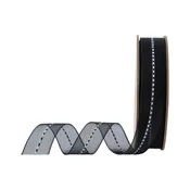 7/8" Sheer Wedding Ribbon | Black | 20 Yard Roll