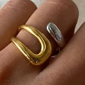 18K Gold Plated Abstract  Ring