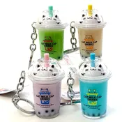 Boba Tea Cat Keychain