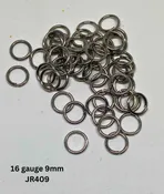 16 gauge stainless steel jump rings, 9mm – 50pcs