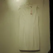 Banana Republic Ivory Rayon blend Knit S L Dress